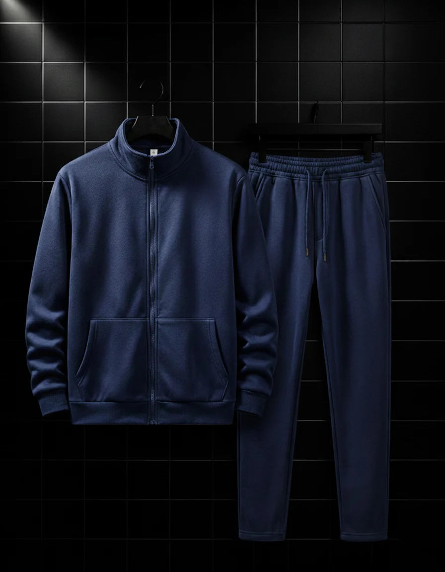 Mens Fleece Winter Warm Wear Tracksuit 230GSM - BLUE 230Gsm