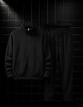 Mens Fleece Winter Warm Wear Tracksuit 230GSM - BLACK 230 Gsm